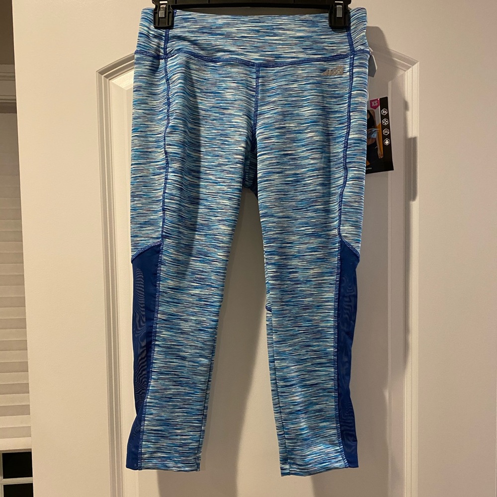 Blue printed Capri leggings